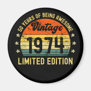Imán 50.º regalo de cumpleaños edición limitada de 1972