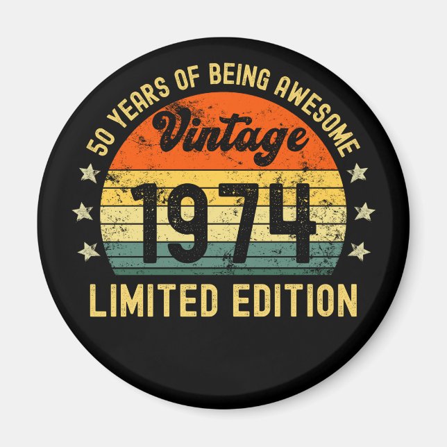 Imán 50.º regalo de cumpleaños edición limitada de 1972 (Frente)