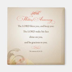 Imán 50° aniversario Boda, bendiciones religiosas del S