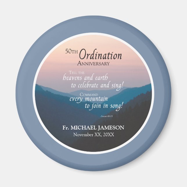 Imán 50° Aniversario de la Ordenación Felicitaciones (Frente)