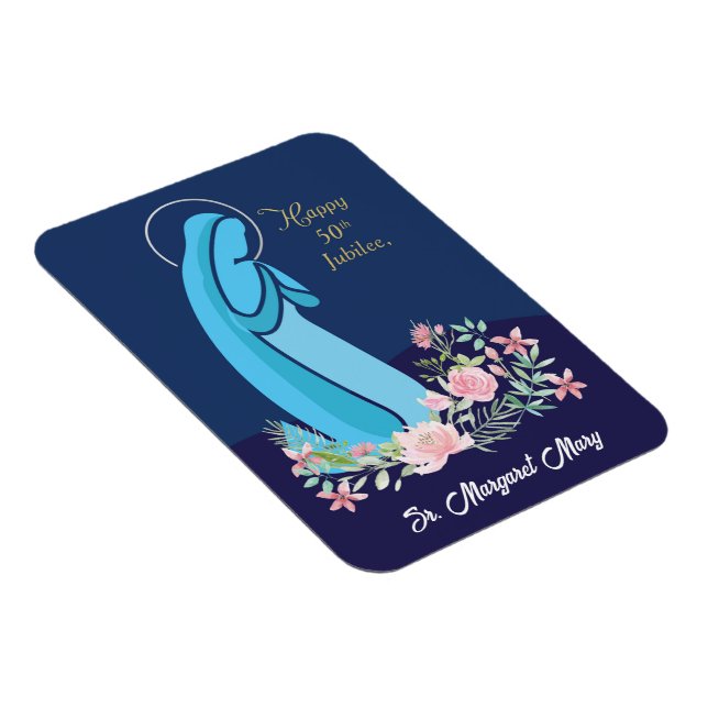 Imán 50° aniversario de la vida religiosa de una flor r (Lado Derecho)