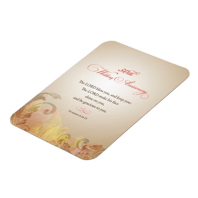 Imán 50° Aniversario del Boda, bendiciones del Señor y  (Lado Izquierdo)