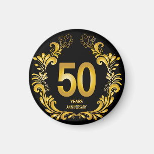 Imán 50 años de Purpurina de oro