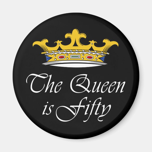 Imán ¡50 años La Reina tiene 50 años! (Frente)