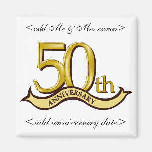 Imán 50.o Favores de fiesta de aniversario