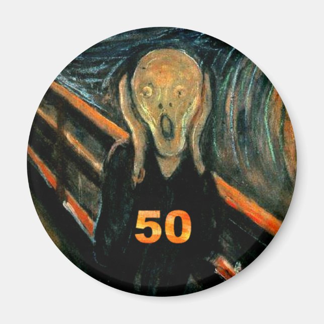 Imán 50... Regalos de cumpleaños, ¡El Grito 50! (Frente)