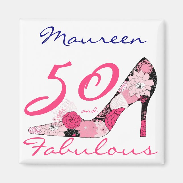 Imán 50 y fabuloso cumpleaños número 50 (Frente)