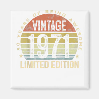 Imán 50 Year Old Gifts Vintage 1971 Limited Edition 50t