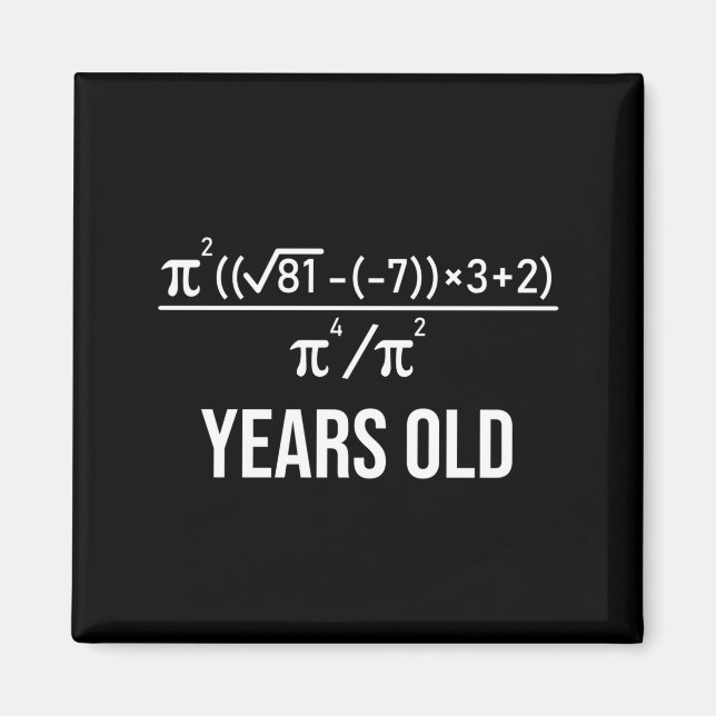 Imán 50 Years Old Equation Funny 50th Birthday Math  (Frente)