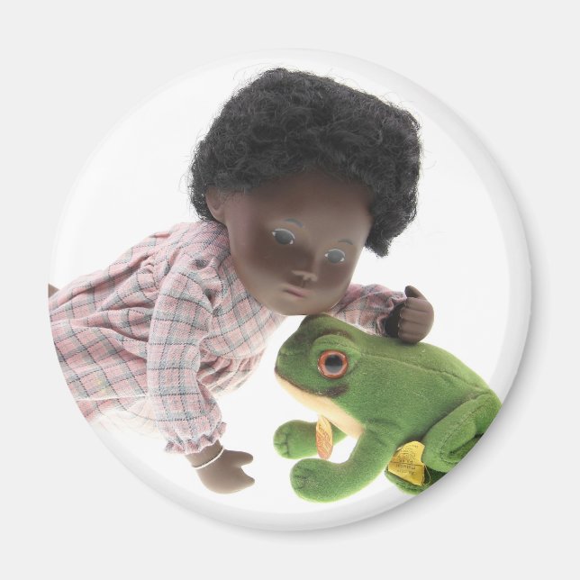 Imán 519 Sasha Cara Black Baby Magnet (Frente)