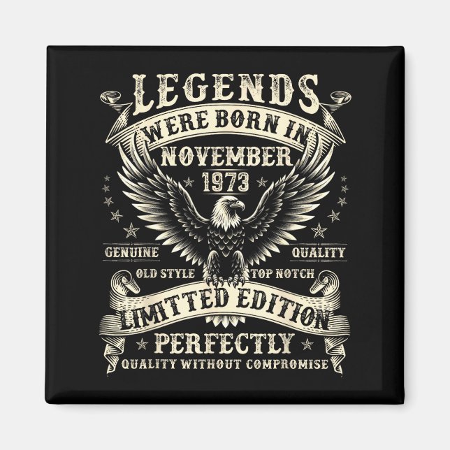 Imán 52 Year Old Bday For Men 52nd Birthday November 19 (Frente)