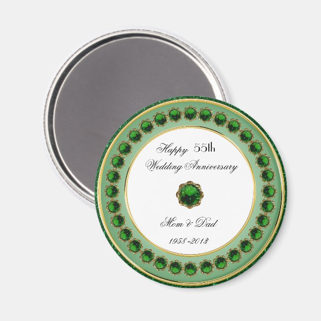 Imán 55.º Aniversario Boda (Anverso/Reverso)