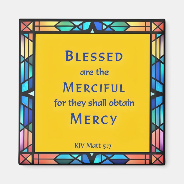 Imán 5.ª Beatitud del Sermón de Jesús en el monte (Frente)