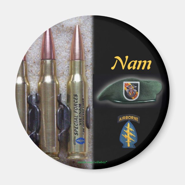 Imán 5.ª fuerza especial boinas verdes flash vet Magnet (Frente)