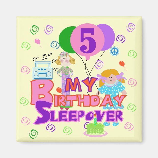 Imán 5.º cumpleaños camisetas y regalos para la resaca (Frente)