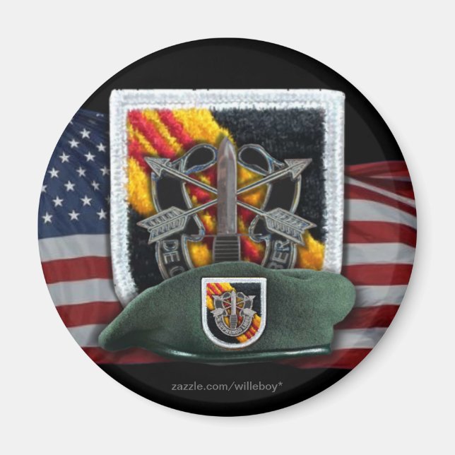 Imán 5.º grupo de fuerzas especiales flash vietnam imne (Frente)