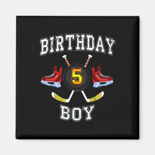 Imán 5.º niño de cumpleaños - Hockey sobre hielo niño d