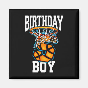 Imán 5.º Regalo de baloncesto de cumpleaños de niños de