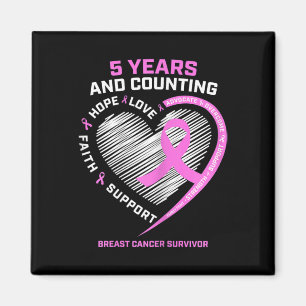 Imán 5 años Sobreviviente de cáncer de mama 5 años grat