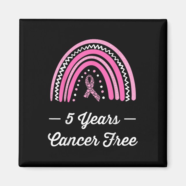 Imán 5 años Sobreviviente libre de cáncer de mama (Frente)