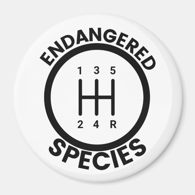 Imán 5 Especies amenazadas de velocidad (Frente)