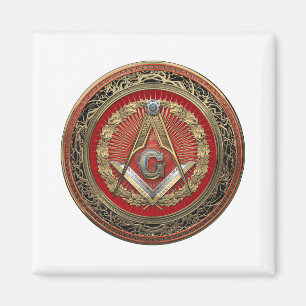 Imán [600] Master Mason - Gold Square & Compass