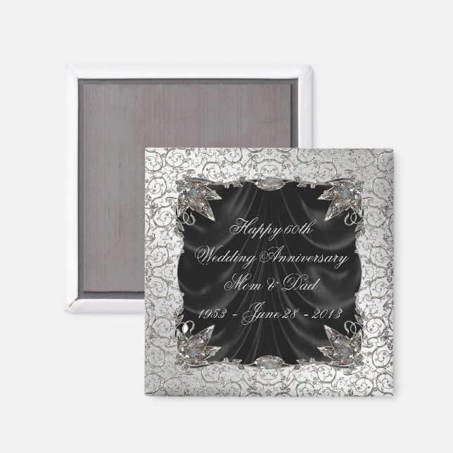 Imán 60.º Aniversario Boda (Anverso/Reverso)