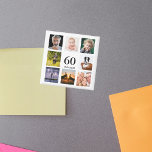Imán 60.º collage de fotos de la fiesta de cumpleaños<br><div class="desc">Un imán para una fiesta de cumpleaños número 60 para un hombre, celebrando su vida con un collage de ocho de tus propias fotos. Plantillas para los 60 años y una fecha. Fecha de nacimiento o fecha del fiesta. Letras de color negro. Fondo blanco. Perfecto como un favor de fiesta,...</div>