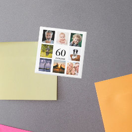 Imán 60.º collage de fotos de la fiesta de cumpleaños