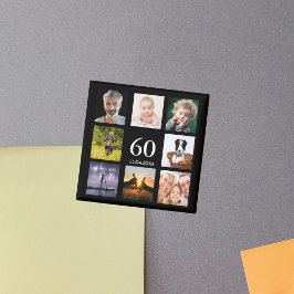 Imán 60.º collage de fotos de la fiesta de cumpleaños n