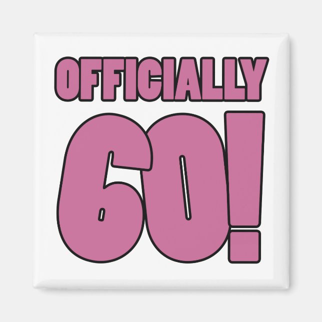 Imán 60.º humor de cumpleaños (Frente)