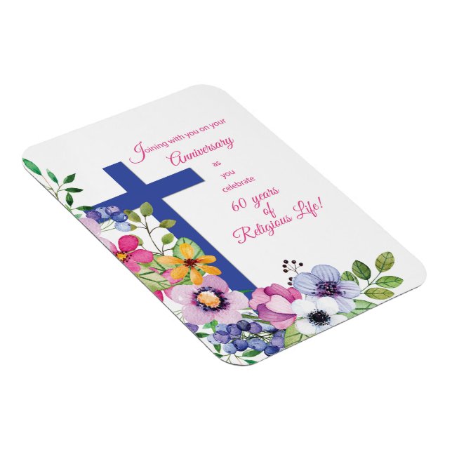 Imán 60° Aniversario, monja, Cruz de la Vida Religiosa (Lado Derecho)