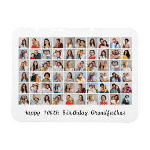 Imán 60 Collage de fotos Añadir cualquier nombre y fech