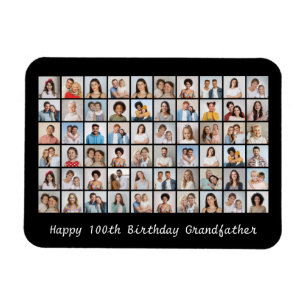 Imán 60 Collage de fotos Añadir cualquier nombre y fech