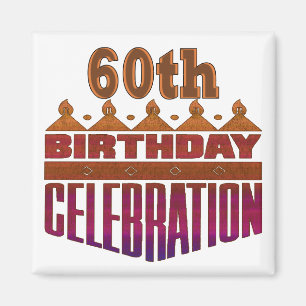 Imán 60.os regalos de cumpleaños de la celebración