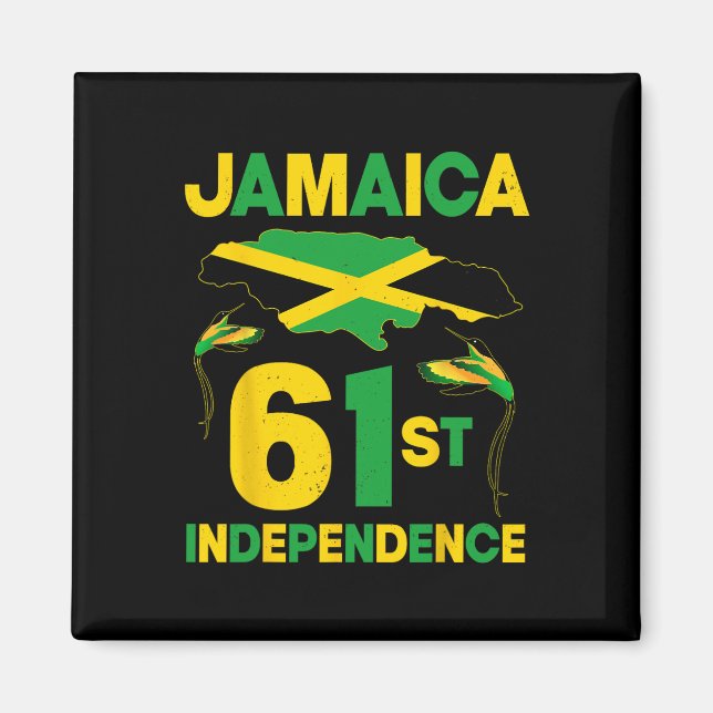 Imán 61° Día de la Independencia de Jamaica desde 1962  (Frente)