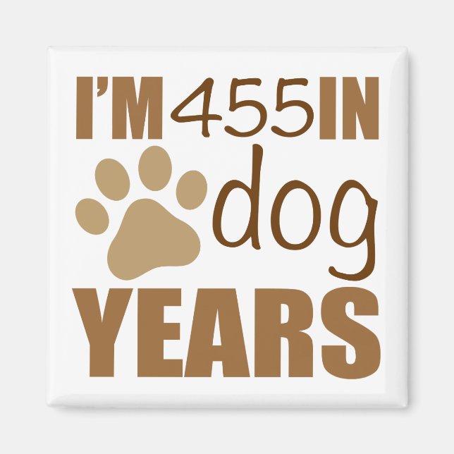 Imán 65 años de nacimiento de perros (Frente)