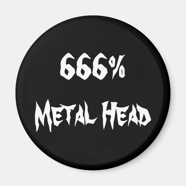 Imán 666% de cabeza Metalizado (Frente)