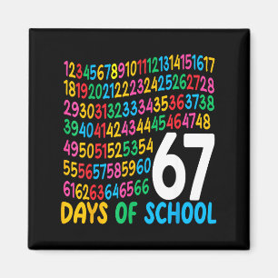 Imán 67º día de la escuela 67 números matemáticos para 