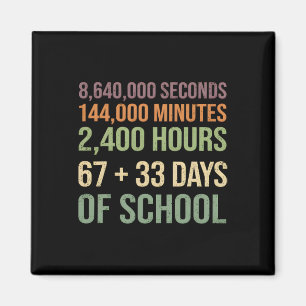 Imán 67 + 33 Día Escolar Divertido 100 Días De Escuela