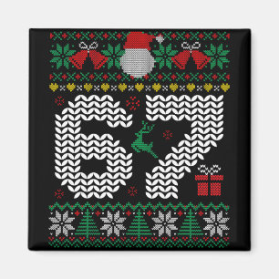 Imán 67 6 7 Meme Seis Siete Navidad Fea Gen Z Alpha S