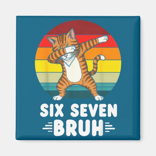 Imán 67 Animals Funny 67 Brainrot Youth Kids Cat 67  (Frente)