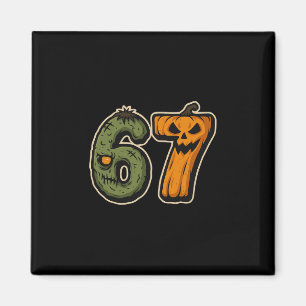 Imán 67 Calabaza Zombie Seis Siete Meme De Halloween