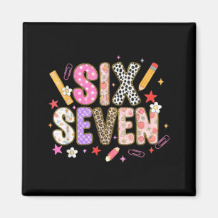 Imán 67 Camiseta para maestros 67 Meme mujeres Maestra