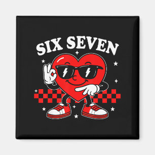 Imán 67 Corazón de San Valentín Seis Siete 6 7 Meme San