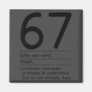 Imán 67 Definición El Significado De 67 Meme Divertido