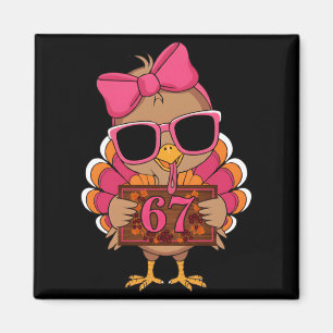 Imán 67 Día de Acción de Gracias Pavo Divertido Familia