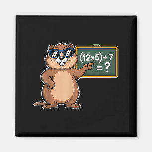 Imán 67 Día de la Marmota 6-7 Meme Profesor de Matemáti
