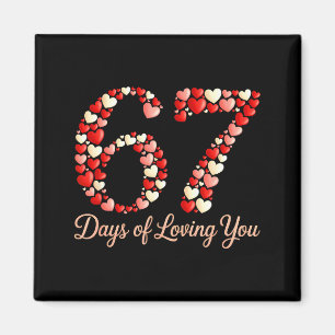 Imán 67 Días Amándote Día de San Valentín Corazón Seis