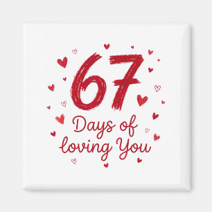 Imán 67 Días Amándote Pareja Divertida San Valentín